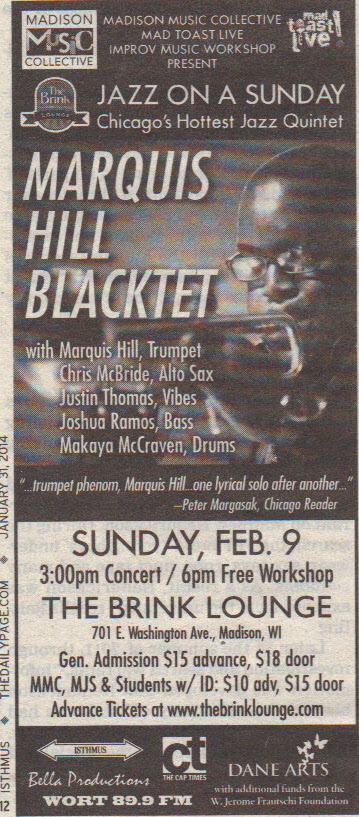 Marquis Hill Announcement Isthmus