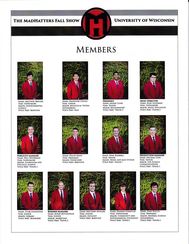 Mad Hatters Fall Show Singers
